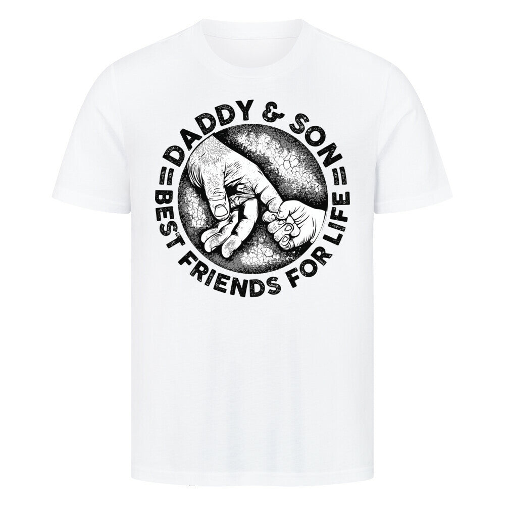 Premium T-Shirt, Dad and Son design, "Daddy & Son Best Friends for Life" graphic.