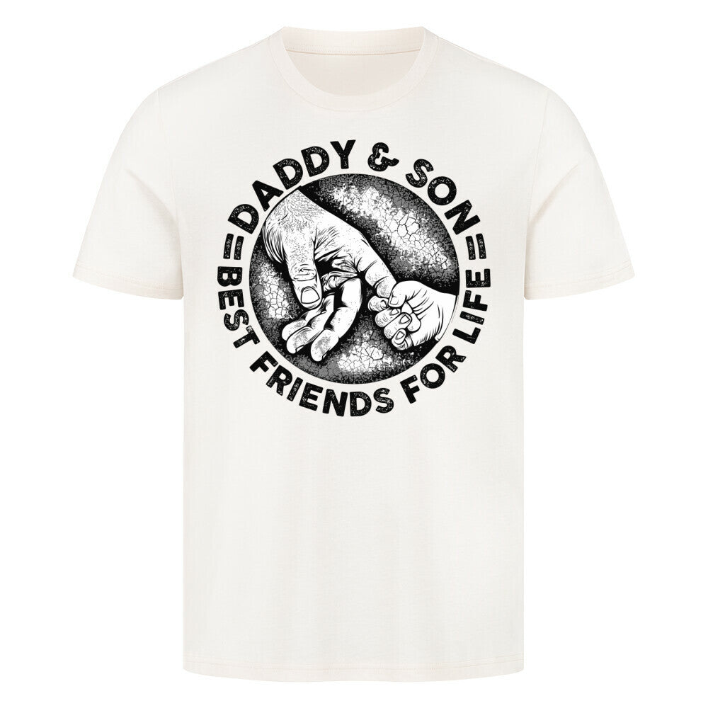 Premium T-Shirt for Dad and Son with "Best Friends for Life" design, 100% cotton.