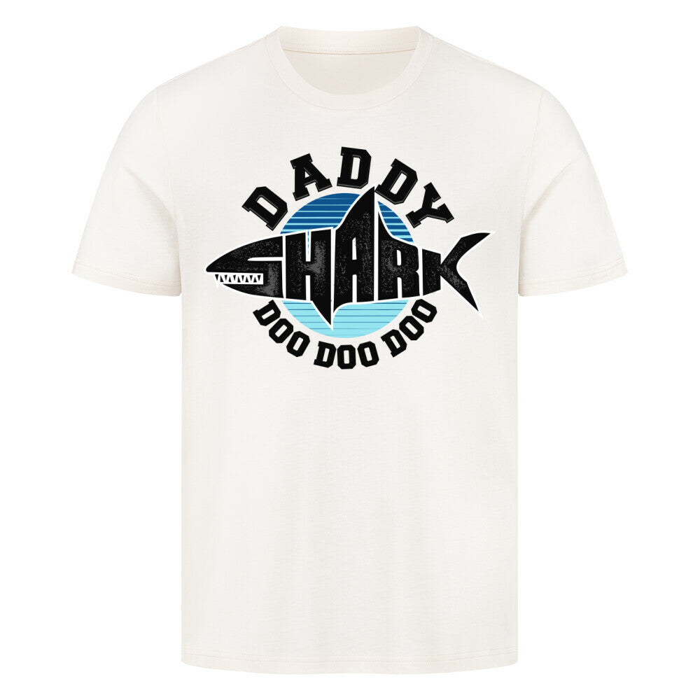 Premium T-Shirt Daddy Shark with graphic design on white fabric.