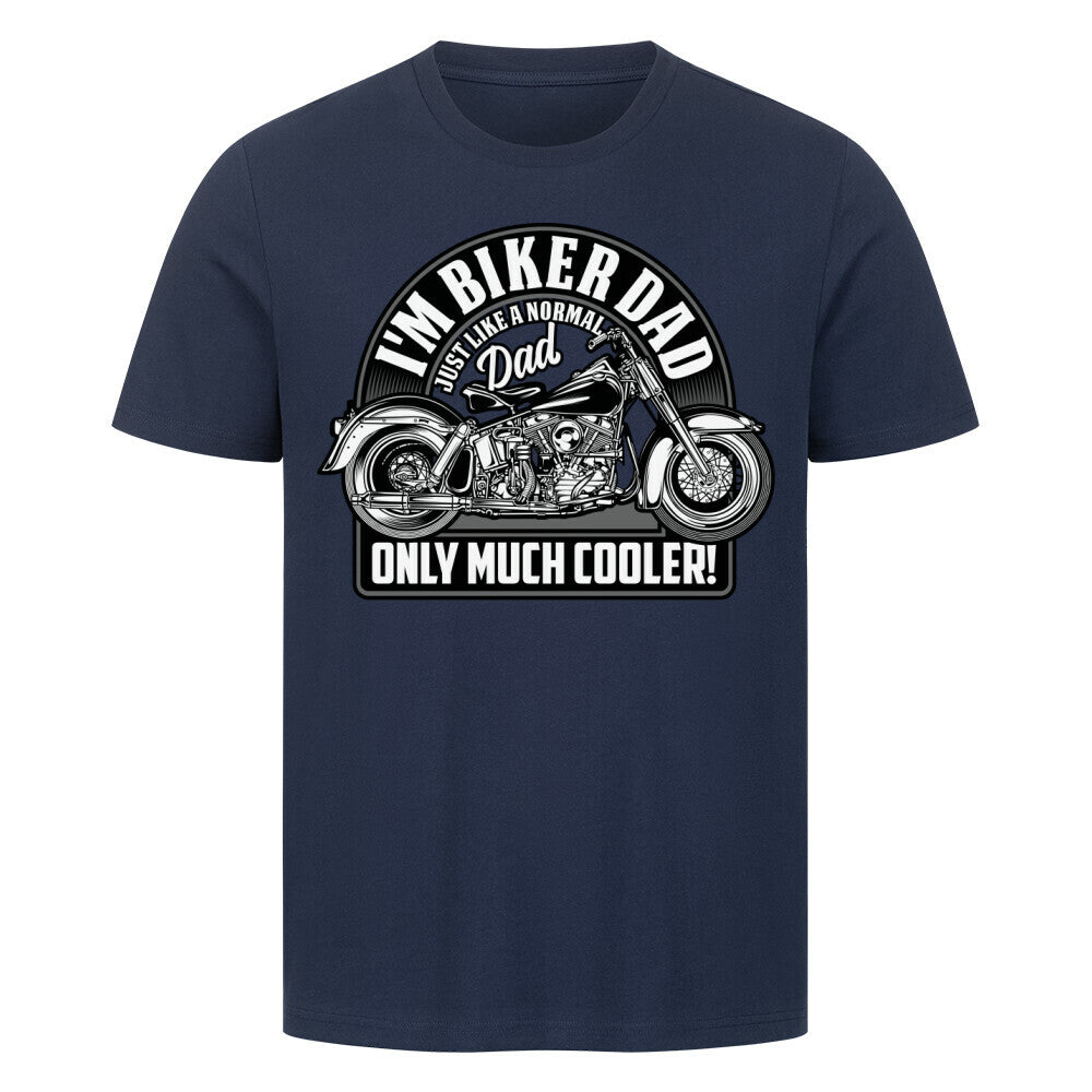 Premium T-Shirt for Biker Dad with printed motorcycle design.