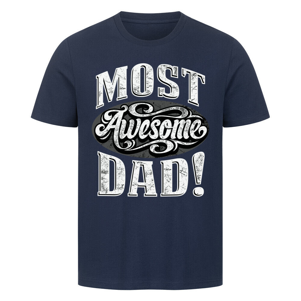 Premium T-Shirt Awesome Dad with bold text design in 100% cotton, Made in Türkiye.