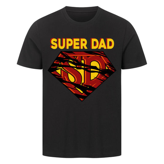 Premium T-Shirt with "Super Dad" logo design, black, 100% cotton.