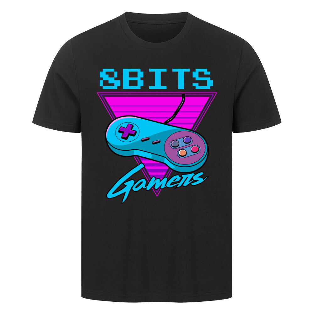 Premium 8 Bits Gamer T-Shirt with retro game controller design.