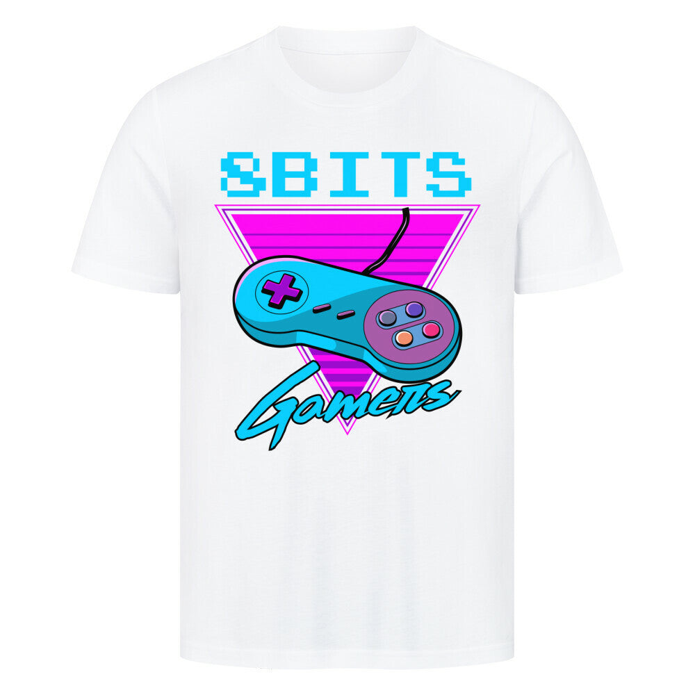 Premium T-Shirt 8 Bits Gamer design with colorful game controller graphic.