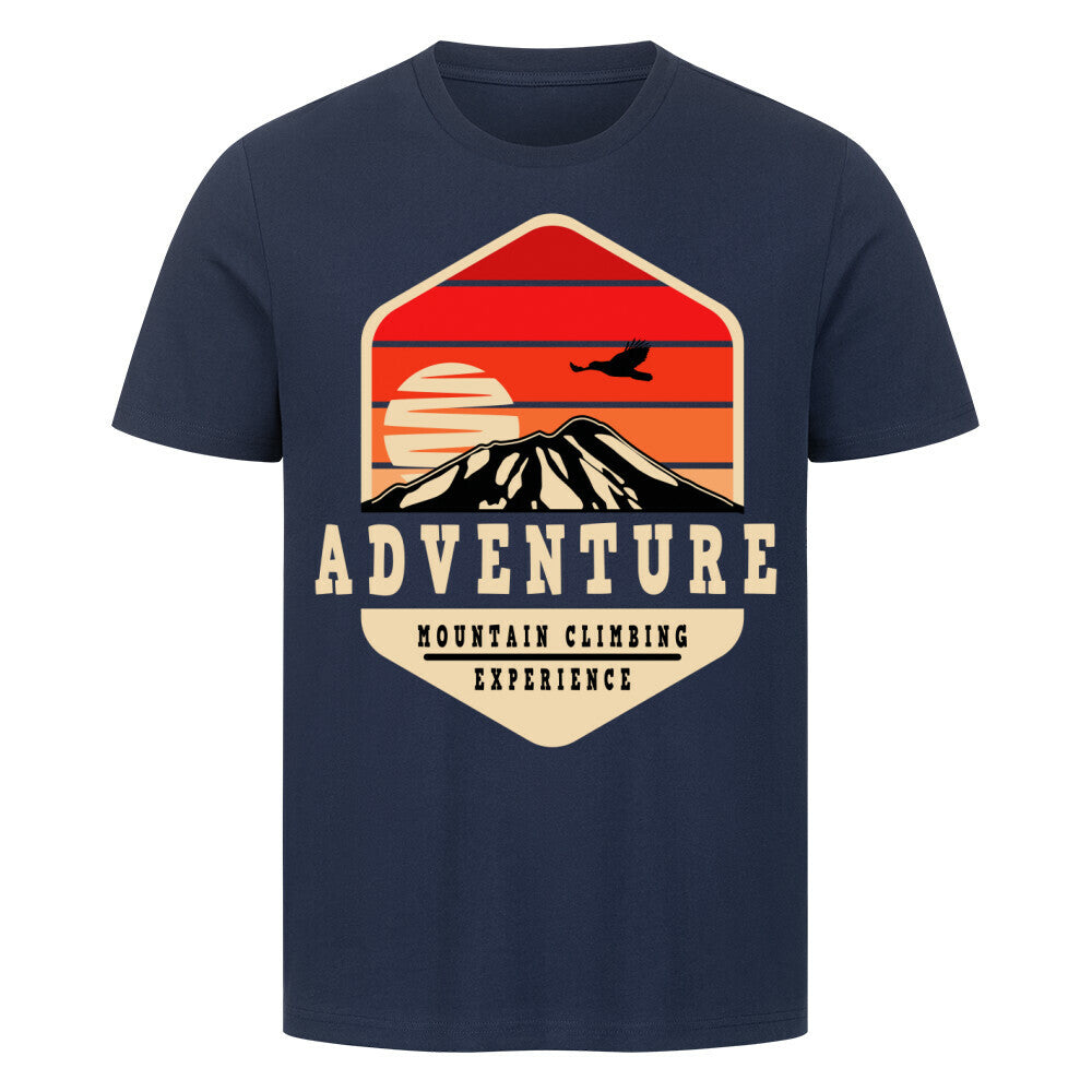 Premium Adventure Mountain T-Shirt featuring a mountain climbing design.
