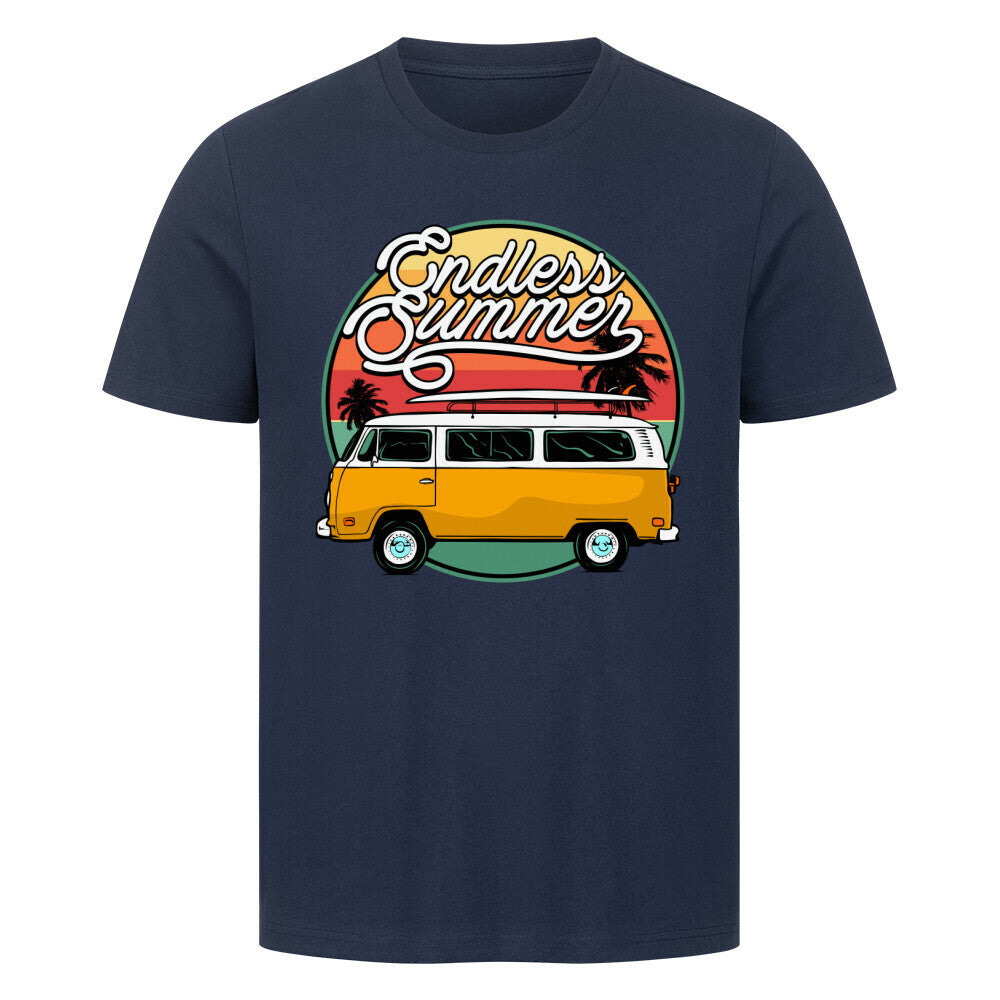 HigherBlanks Premium T-Shirt with "Endless Summer" graphic, 100% cotton, standard fit.