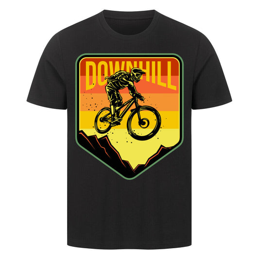 Premium T-Shirt with downhill MTB design, 100% cotton.