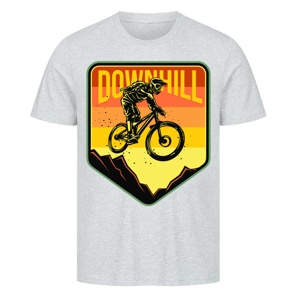 Premium T-Shirt with downhill MTB design, 100% cotton.