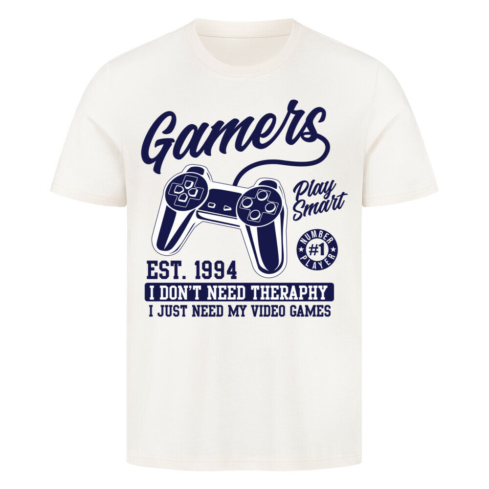 Premium T-Shirt with Old School Gamer 1994 design featuring retro game controller graphics.
