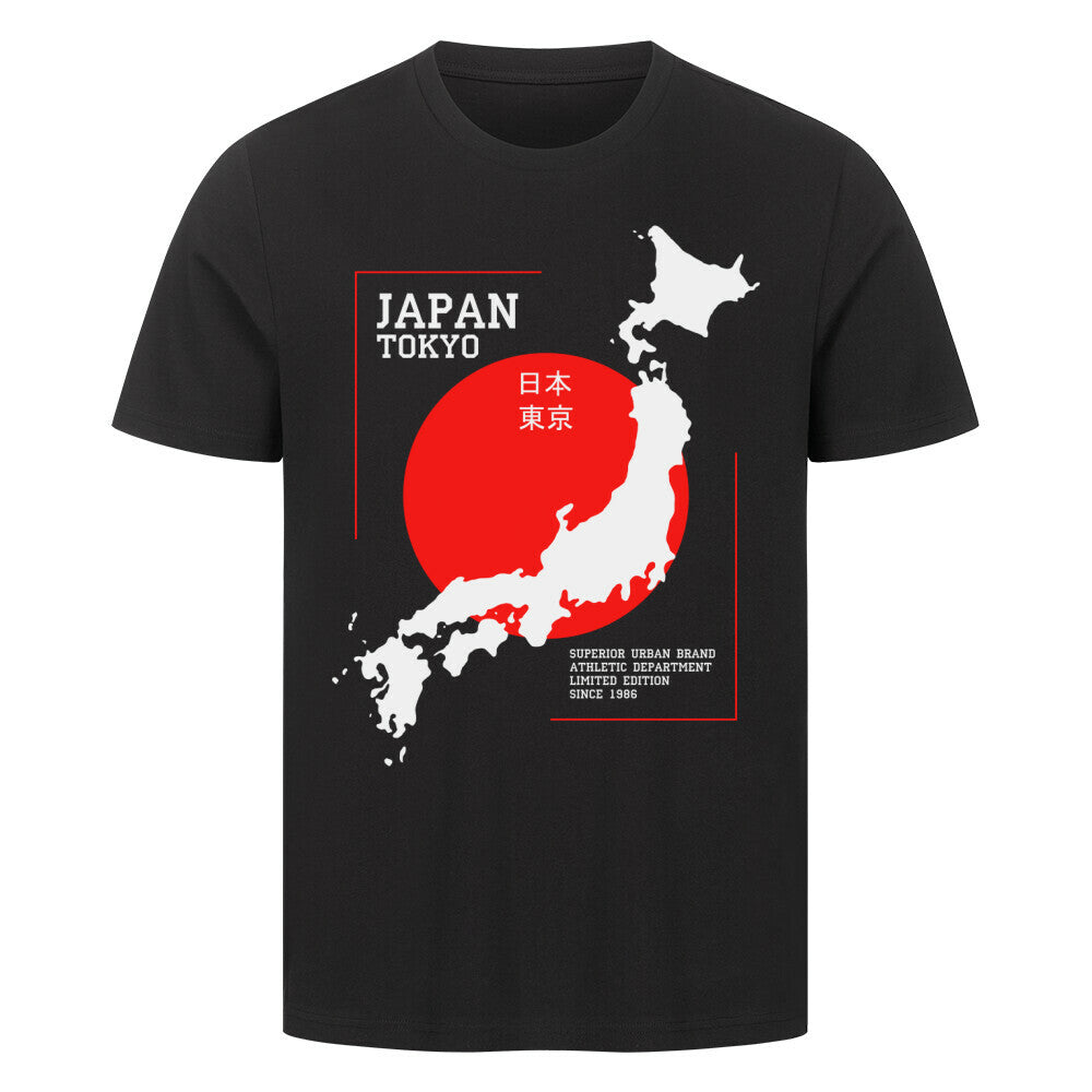 Premium T-Shirt featuring Japan Tokyo map design, 100% cotton, quality assured.