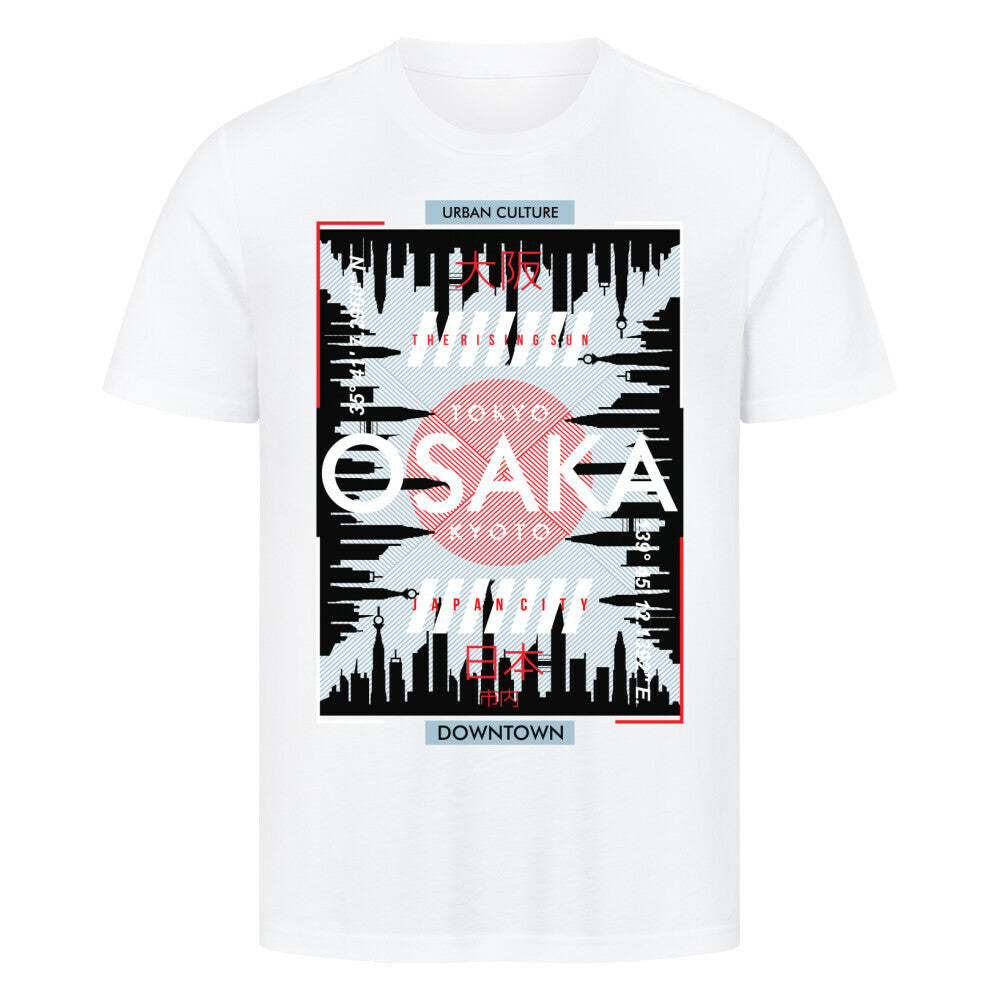 Premium T-Shirt featuring Osaka Japan design, 100% cotton.