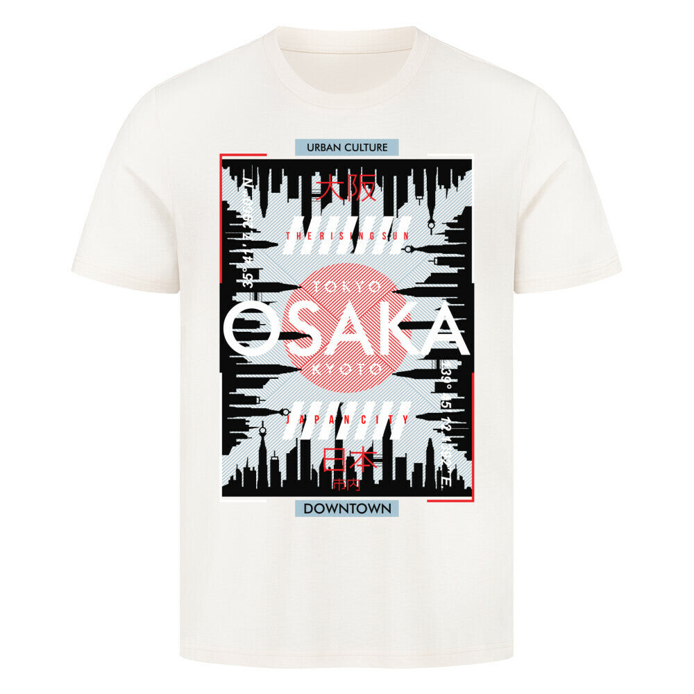 Premium T-Shirt featuring Japan Osaka design, 100% cotton, high-quality 180 GSM fabric.