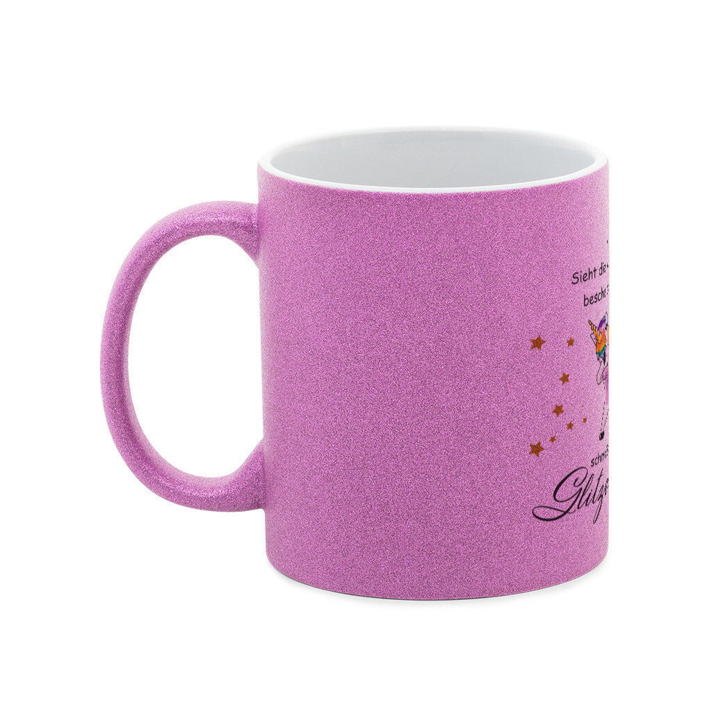Die pinke Glitzertasse ermöglicht einen funkelnden Start in den Tag.
• 330 ml
• mit Glitzerpartikeln
• am besten für dunkle Grafiken geeignet
Handspülung empfohlenGlitzer-Tasse Einhorn Glitzer