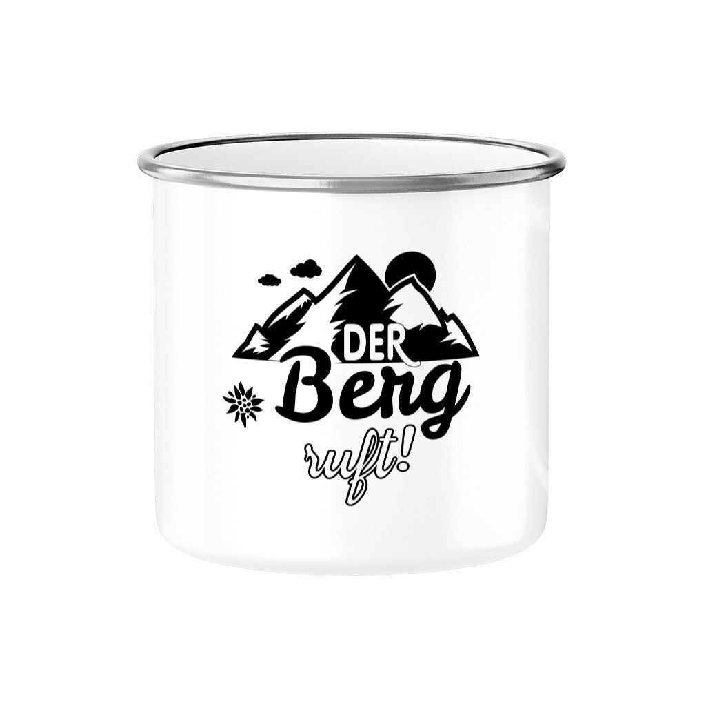 Robuste Tasse im Retrolook mit schwarzem Rand für verschiedene Heißgetränke.
• aus Emaille
• 300 ml
Handspülung empfohlen. Geschirrspülmaschinen können die BeschicEmaille Tasse Der Berg Ruft