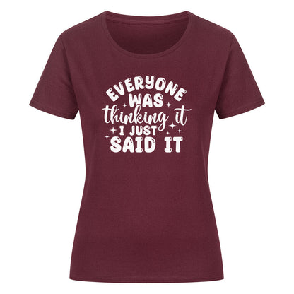 Classic Organic Shirt for Women with Text Print