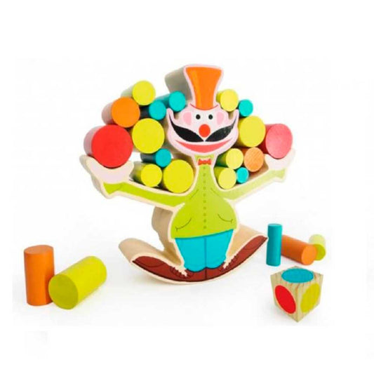 Wooden toy clown